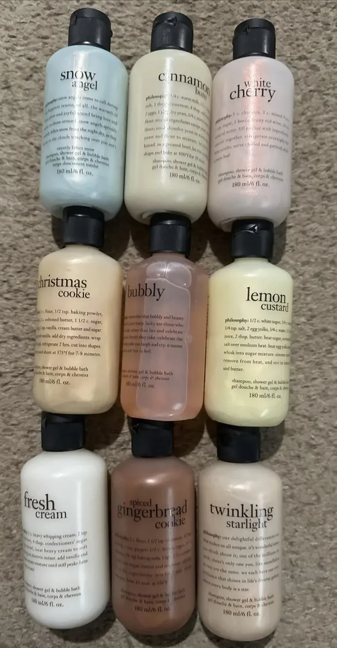 9 NEW Philosophy Various Scents 3-in-1 Shower Gel Shampoo Bath 6 oz Each SEALED